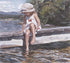 Steve Hanks - Getting Her Feet Wet Signed Open Edition Lithograph